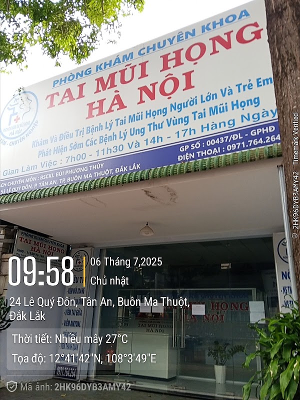 Phòng Khám Tai Mũi Họng Hà Nội- TP. Buôn Ma Thuột