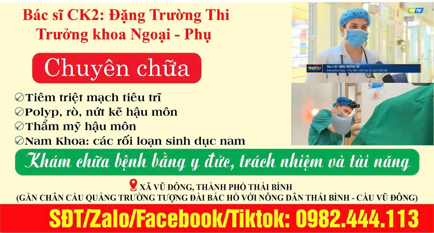 Phòng khám Trĩ, Nam Khoa – BSCK2 Đặng Trường Thi