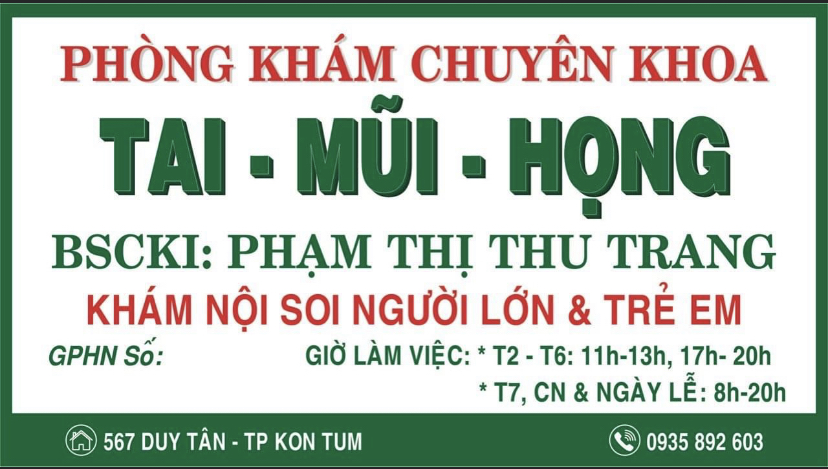 Phòng khám Tai Mũi Họng BS TRANG