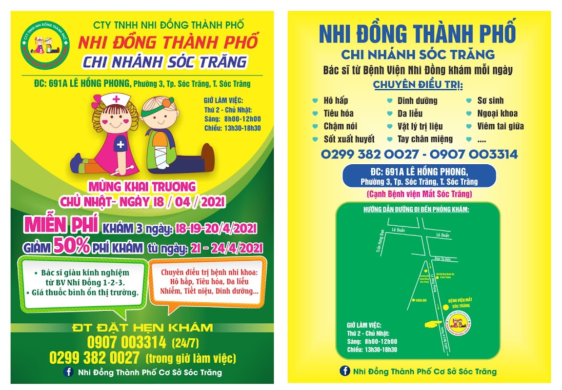 NHI ĐỒNG THÀNH PHỐ CƠ SỞ SÓC TRĂNG