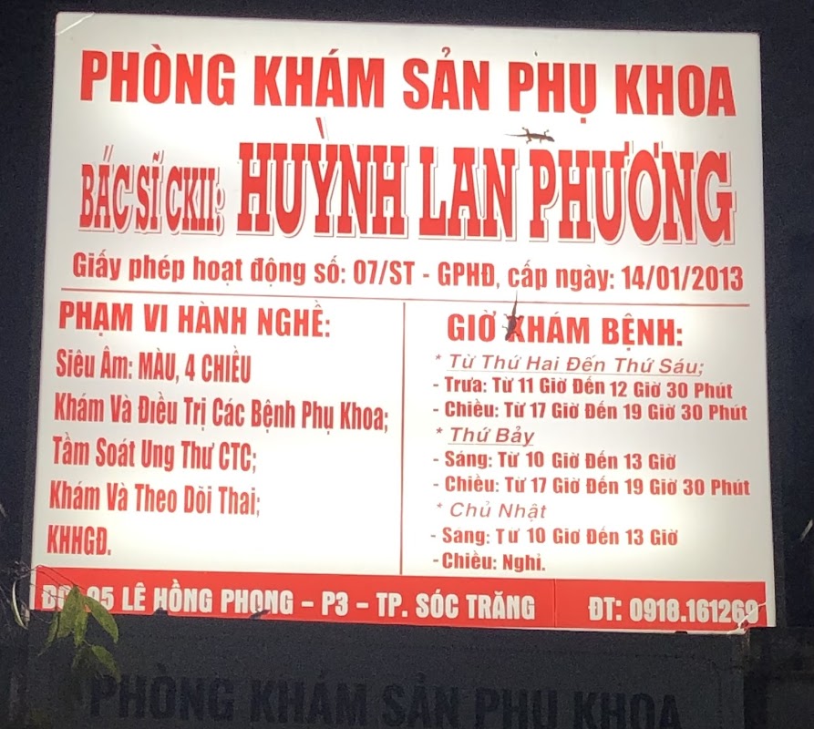 Phòng Khám Sản Phụ Khoa – Bs Huỳnh Lan Phương