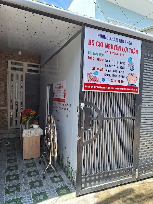 Phòng khám chuyên khoa Nhi – BSCK1. NGUYỄN LỢI TOÀN