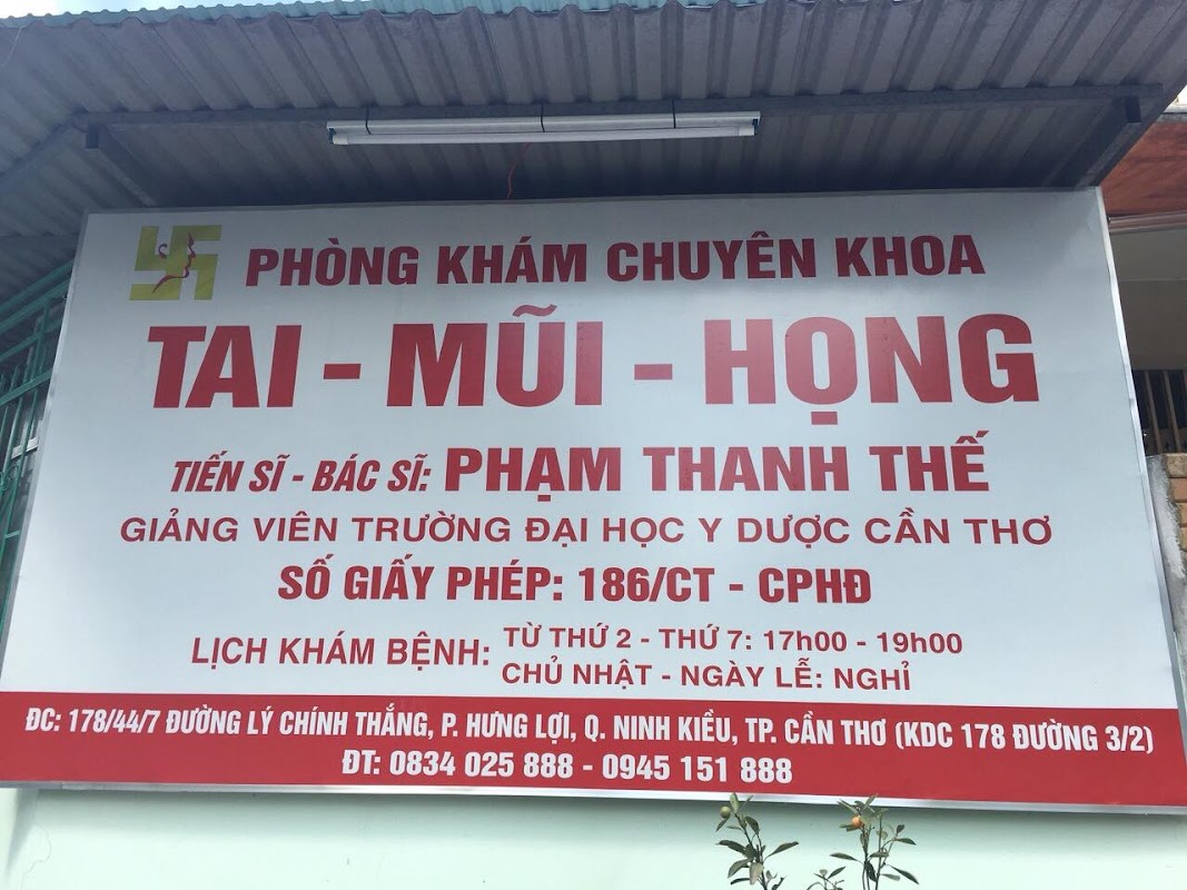 Phòng Khám Chuyên Khoa Tai – Mũi – Họng – Ts. Bs. Phạm Thanh Thế