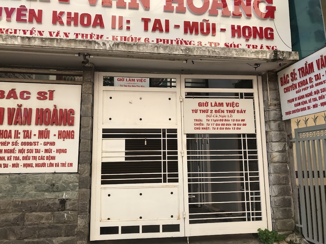 Phòng khám khoa tai mũi họng bác sĩ Trầm Văn Hoàng
