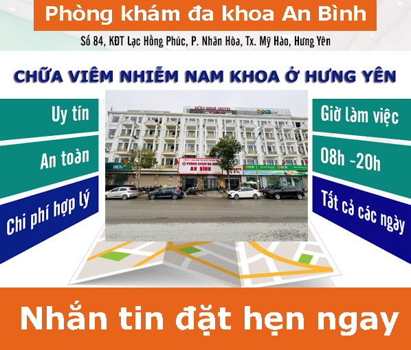 Địa chỉ viêm nhiễm nam khoa ở Hưng Yên